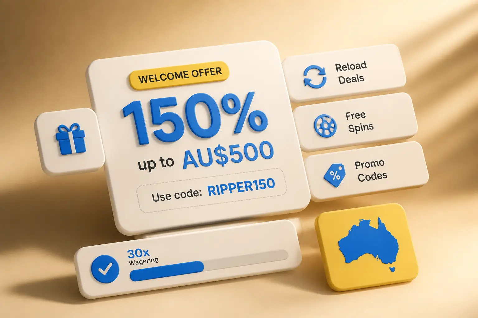 Ripper Casino Bonus – 150% up to AU$1 500 with RIPPER150 visual guide for Ripper Casino